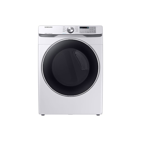 Samsung 7.5 cu. ft. Steam Sanitize+ Electric Dryer with Sensor Dry and 10 Preset Cycles in White DVE45T6200W
